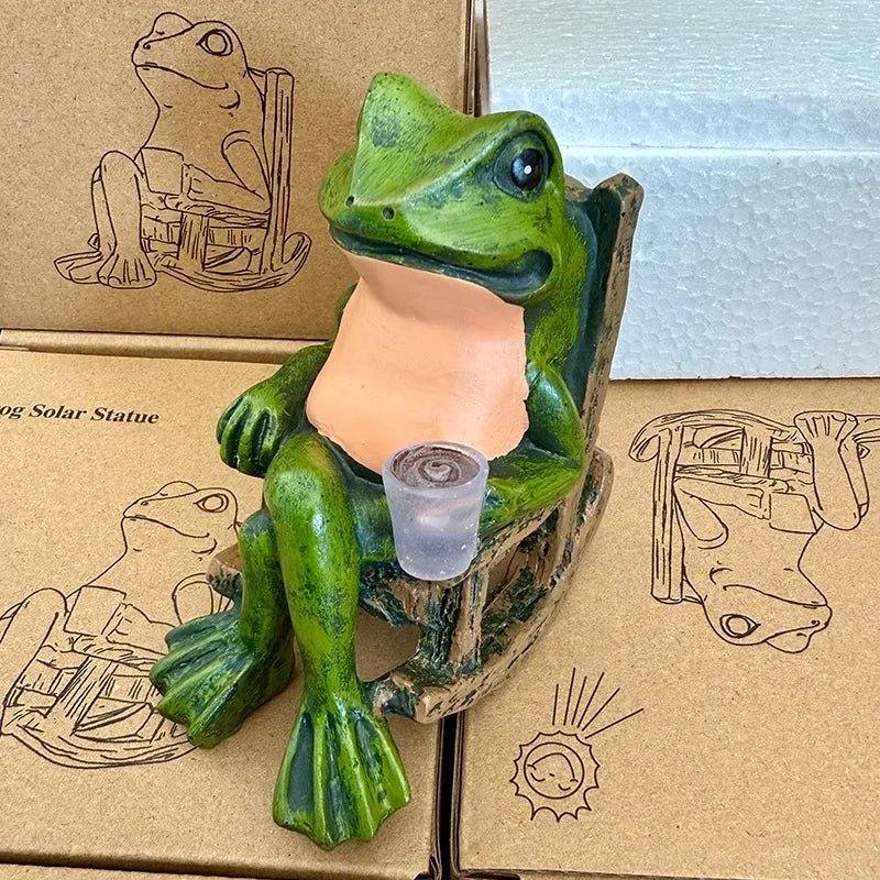 Solar Garden Ornaments, Glowing Frog with Solar Garden Lights, Outdoor Solar Light for Garden Decor and Patio_00