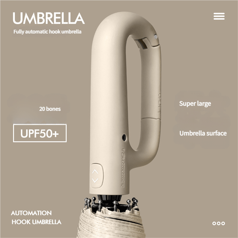 Windproof Umbrella, Automatic Folding Umbrella with One Hand Open and Close, Compact Umbrella for Travel and Strong Wind_02