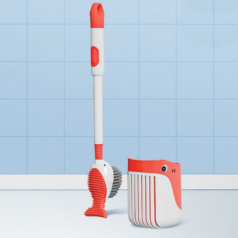 Toilet Brush Wall Mounted, Silicone Toilet Brush with 360 Degree Head – image 11