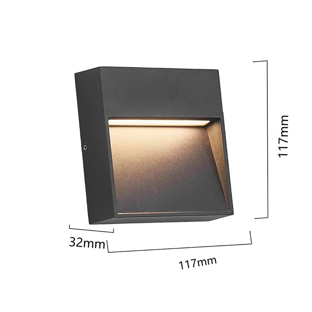 Outdoor Wall Lights, Modern Black Exterior Wall Light in Aluminium and Acrylic, Outdoor Lights for House and Garden_14