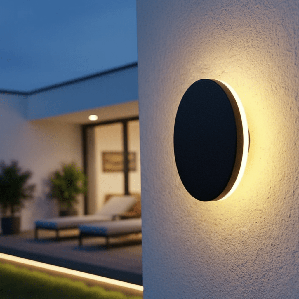 Outdoor Wall Light LED, Round Exterior Wall Light IP65, Garden Lights with Motion Sensor Option, Outdoor Lighting