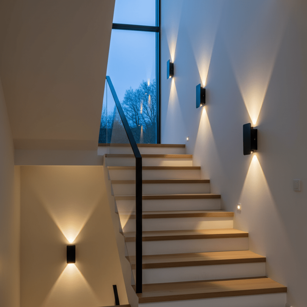 LED Wall Lights Indoor, Modern Black Wall Light, Minimalist Aluminium Wall Sconce in Gold or Coffee_01