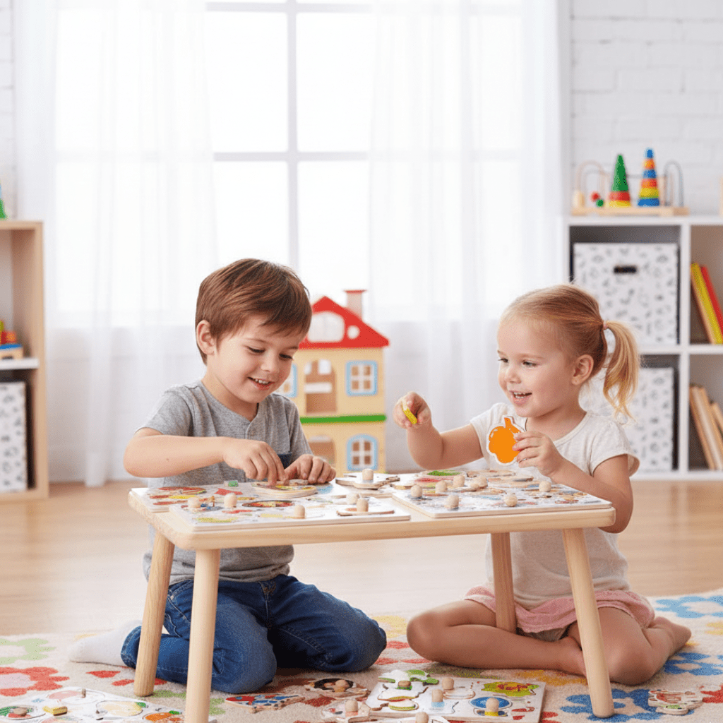 Montessori Busy Board, Wooden Busy Board with Latches and Sliders, Fine Motor Skills Toys, Educational Wooden Toy_02
