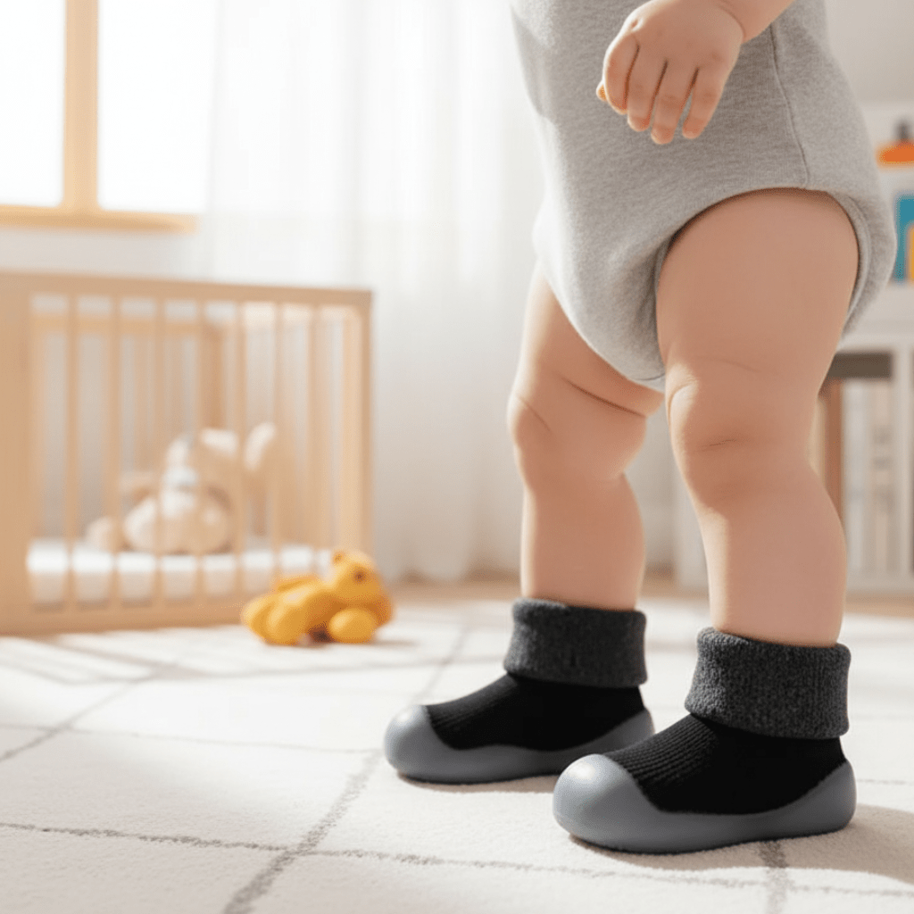 Gripper Socks for Babies, Sock Shoes, Baby Shoes and First Walker Shoes 0 to 3 Years, Baby Booties, Toddler Slippers