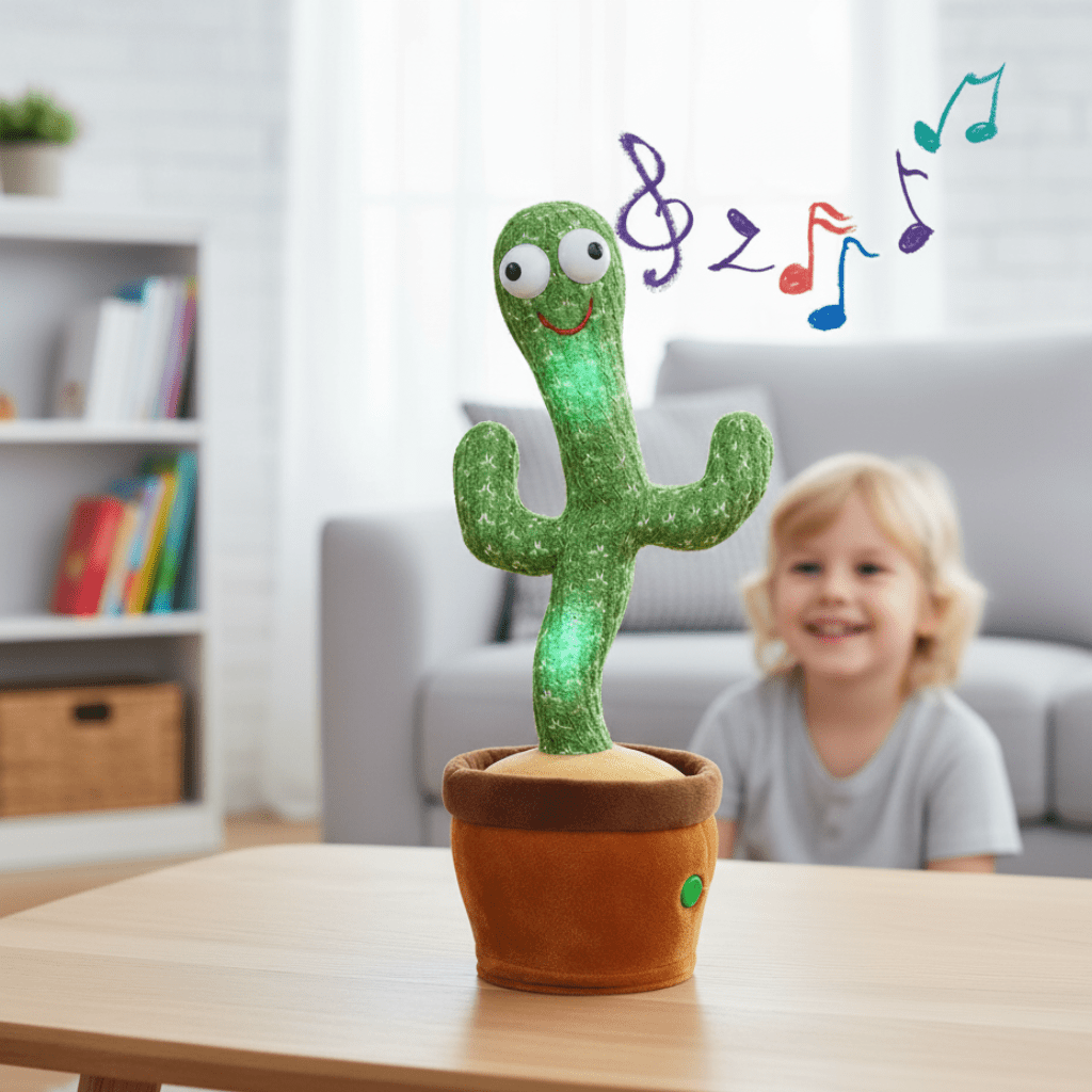 Dancing Cactus Toy, Talking Cactus That Sings and Repeats Your Voice, Toddler Toys for Kids with 120 Songs, Funny Gift