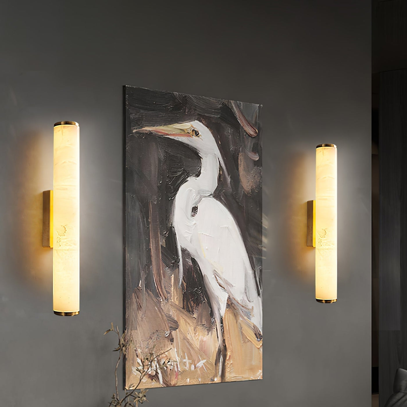 MarbleGlow | Elegant Minimalist Copper Wall Sconce Light Fixture 7