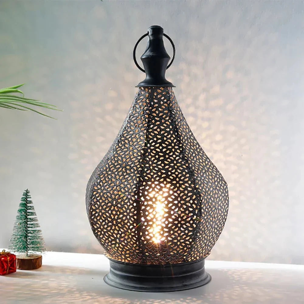 Battery Operated Table Lamp, Retro Bedside Lamp with Warm Light, Cordless Table Lamp in Metal for Living Room and Shelf_03