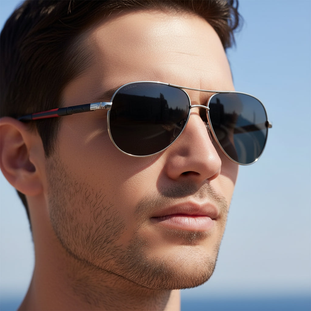 Mens Sunglasses, Lightweight Sunglasses for Men, Driving Sunglasses for Travel and Everyday Wear, Shades