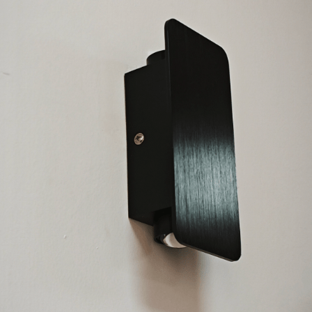 LED Wall Lights Indoor, Modern Black Wall Light, Minimalist Aluminium Wall Sconce in Gold or Coffee_05