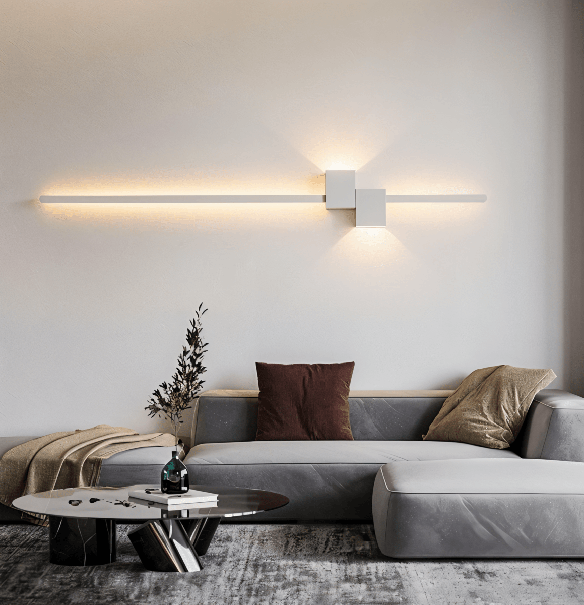 Wall Light for Living Room, Modern LED Wall Lights for Bedroom and Hallway, Minimalist Linear Wall Lamp for Ambient Lighting_02