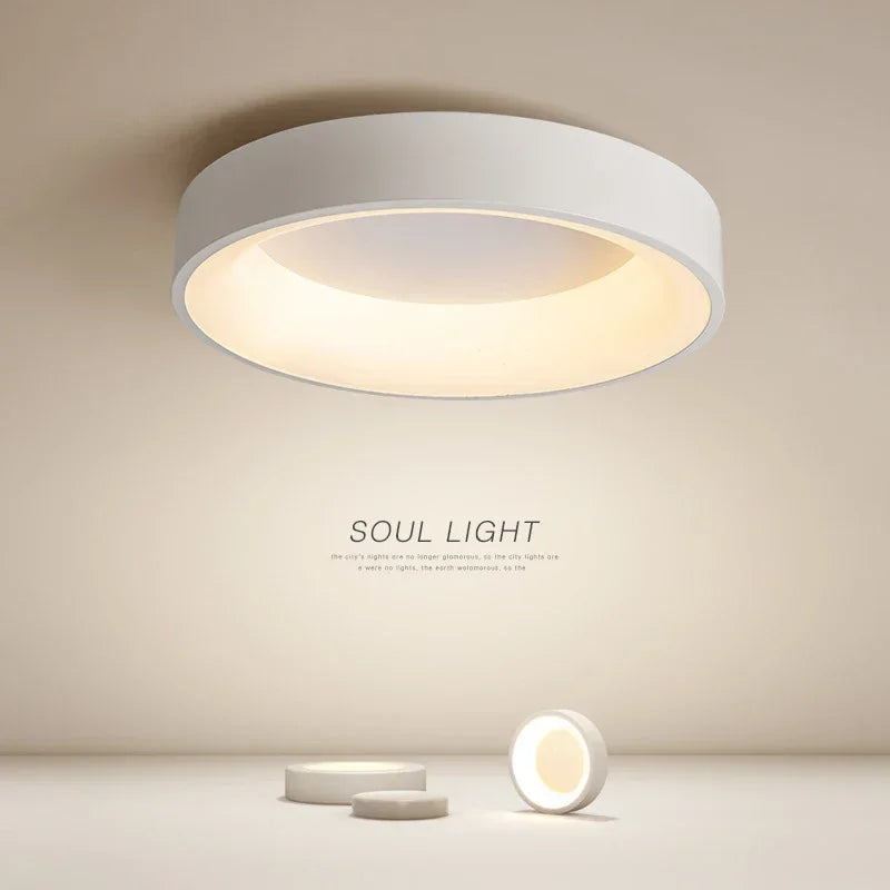 Modern Elegance | Flush Mount Ceiling Light with Integrated LED | Minimalist Design for Soft Ambient Glow 2
