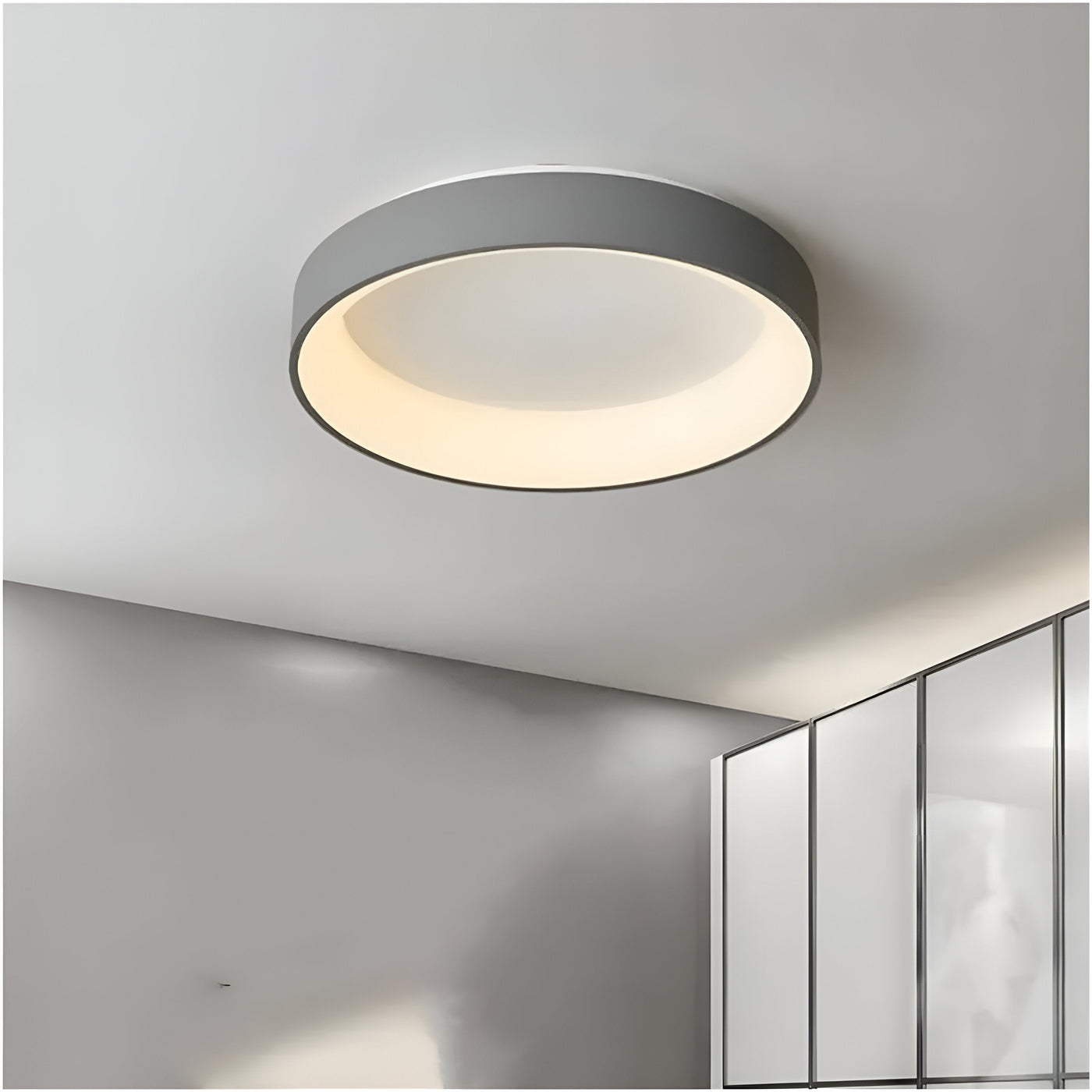 Modern Elegance | Flush Mount Ceiling Light with Integrated LED | Minimalist Design for Soft Ambient Glow 7