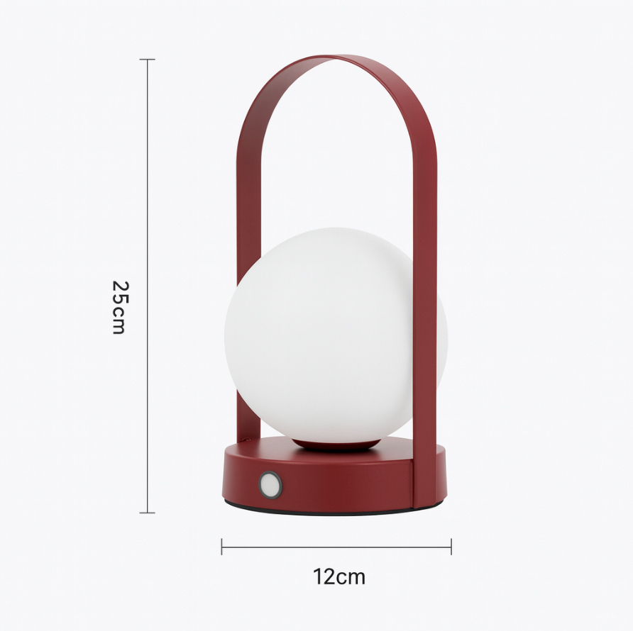 Modern Globe | LED Table Lamp with Touch Dimming & Rechargeable Design | Stylish Cordless Lighting for Any Space 6