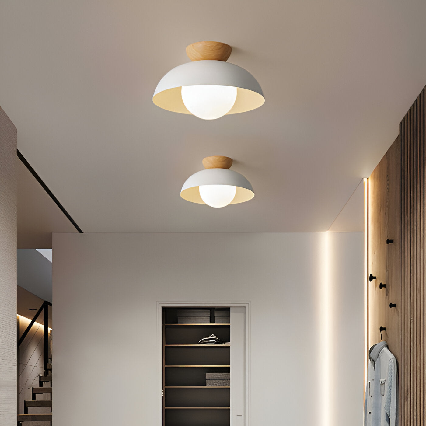 Modern Minimalist | Flush Mount Ceiling Light with Tri-Colour LED | Elegant Glass Dome Design for Soft Ambient Illumination 5