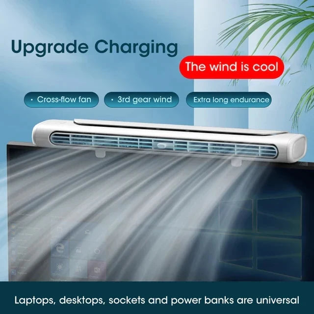 Multi-Function Fan | USB Rechargeable Clip-On Air Conditioner with LED Light Strip | Adjustable Speed for Enhanced Comfort 5
