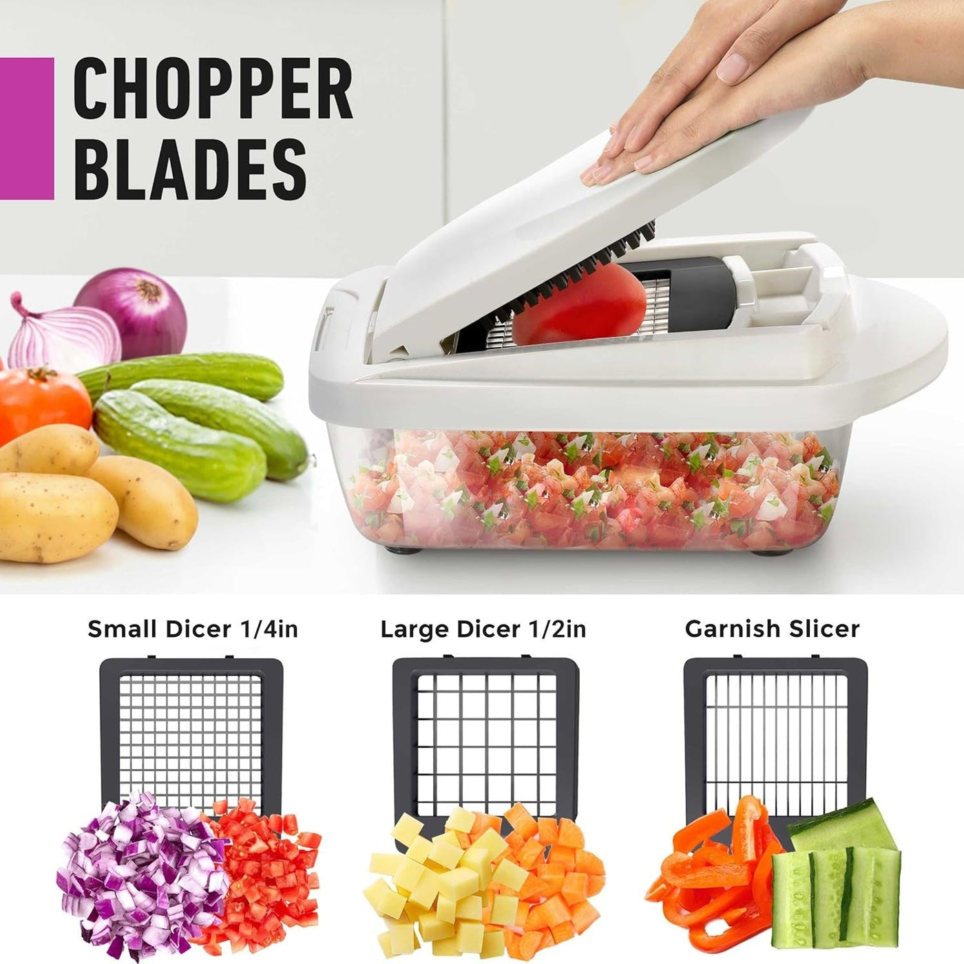MultiPrep | 10-in-1 Vegetable Slicer with 8 Blades | Efficient Meal Prep Tool for Quick Cooking 7
