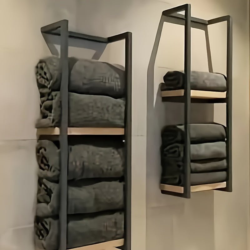 Wall Mounted Towel Holder, Stainless Steel Bathroom Towel Storage, Rust Resistant Towel Rack for Bathroom and Spa_03