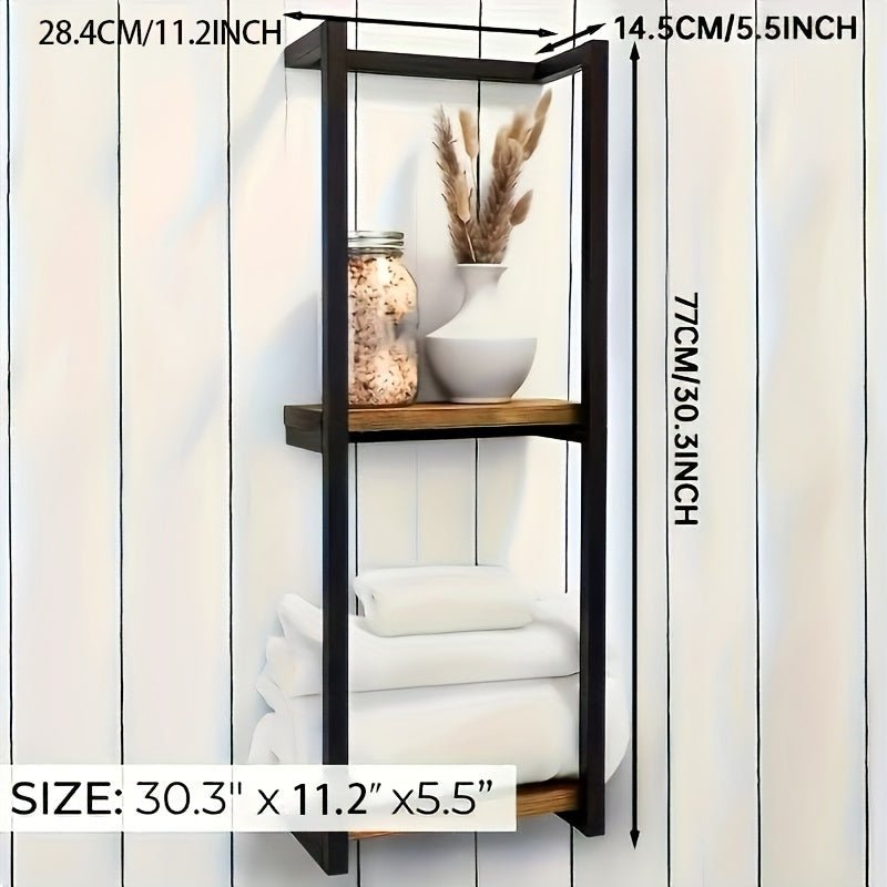 Wall Mounted Towel Holder, Stainless Steel Bathroom Towel Storage, Rust Resistant Towel Rack for Bathroom and Spa_07