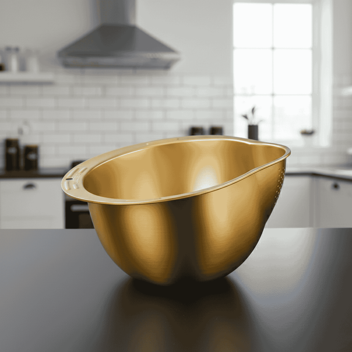Stainless Steel Colander with Fine Holes, Rice Washing Bowl, Kitchen Sieve for Pasta and Vegetables, Kitchen Utensils