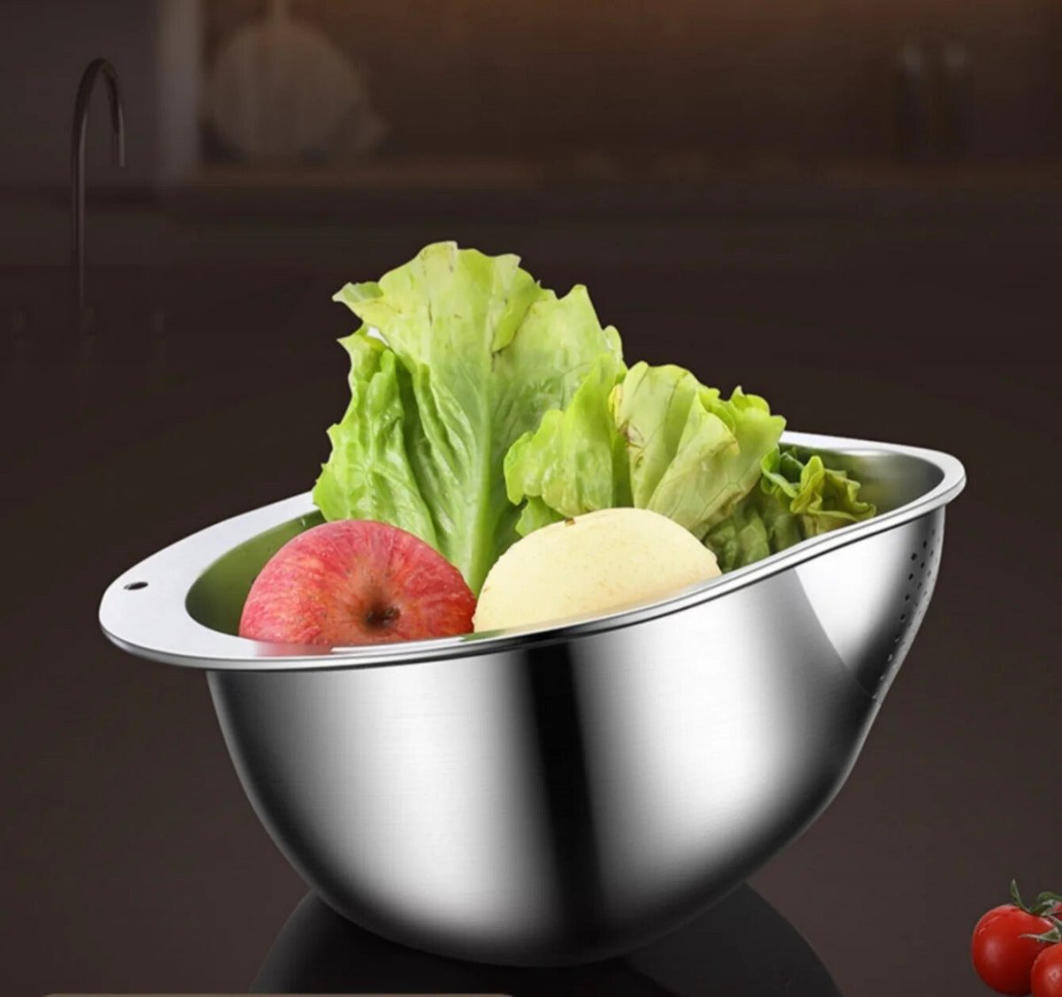 Stainless Steel Colander with Fine Holes – image 4