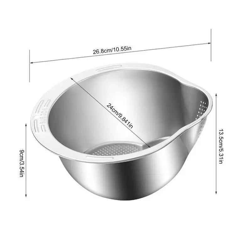Rice Washing Bowl, Kitchen Sieve for Pasta and Vegetables – image 10