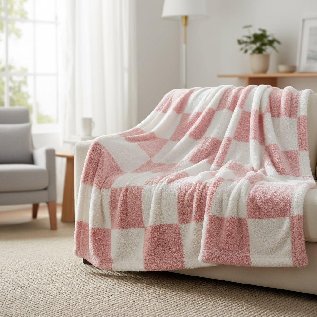 Faux Fur Throw Blankets, Thermal Fleece Blanket, Sofa Throw, Bed Throw, Fluffy Blanket in Imitation Rabbit Fur_00