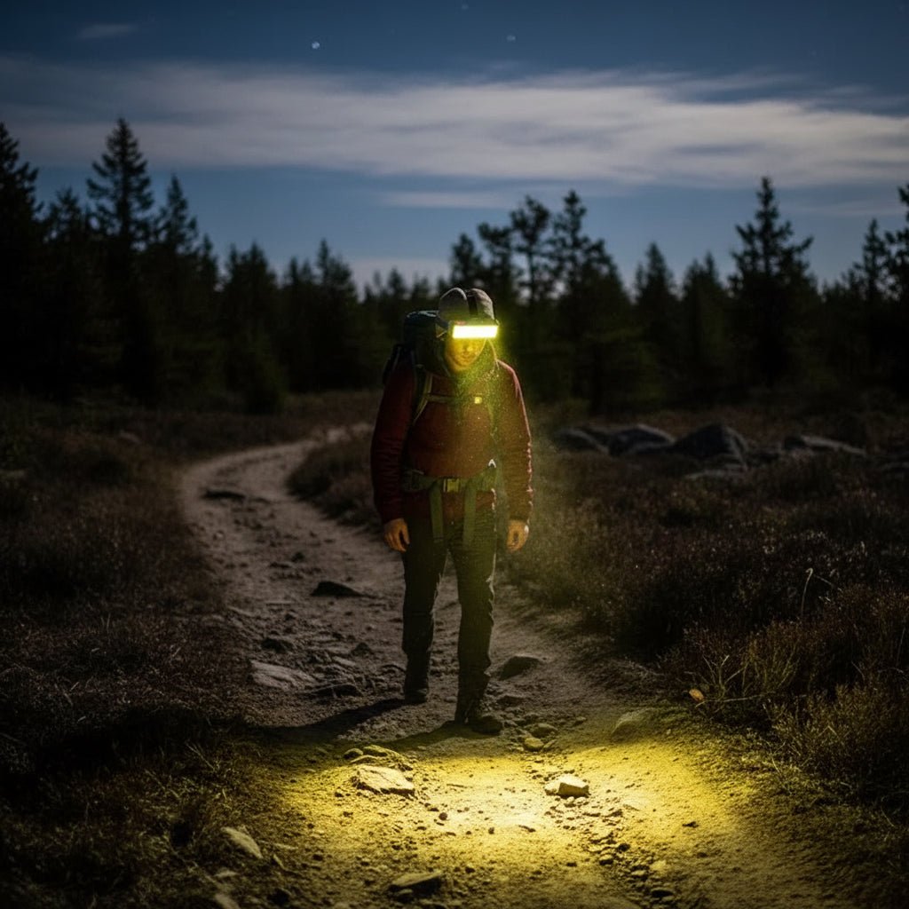 Rechargeable Head Torch, Running Head Torch with COB LED Strip, LED Headlamp with 3 Modes for Camping and Cycling_01