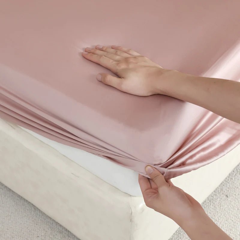 Fitted Bed Sheets, King Size Fitted Sheet, Cooling Bedding in Smooth Elastic Polyester for Single and Queen Beds_14