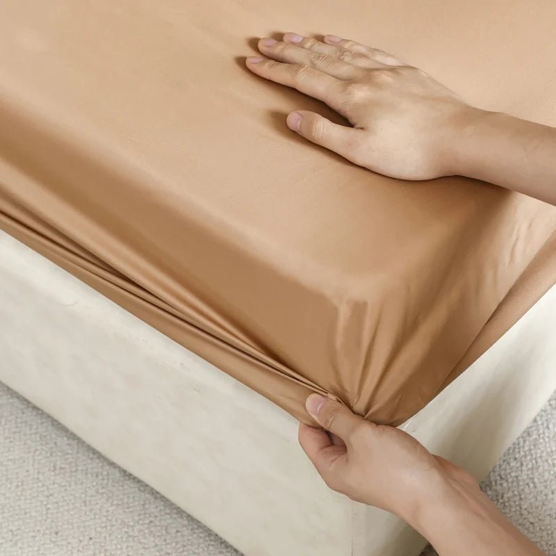 Fitted Bed Sheets, King Size Fitted Sheet, Cooling Bedding in Smooth Elastic Polyester for Single and Queen Beds_17