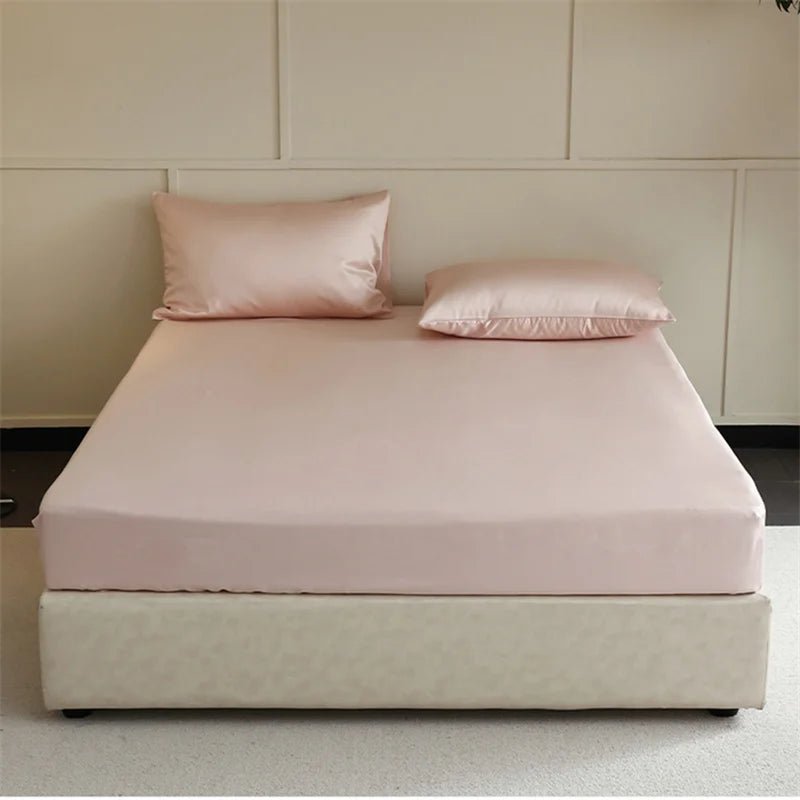 Fitted Bed Sheets, King Size Fitted Sheet, Cooling Bedding in Smooth Elastic Polyester for Single and Queen Beds_08