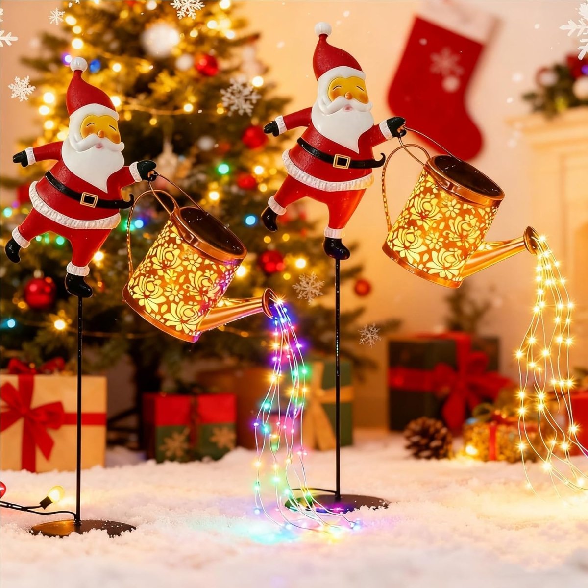 Solar Garden Lantern, Santa Watering Can Christmas Lantern, Outdoor Christmas Decorations, Solar Garden Light IP44_10