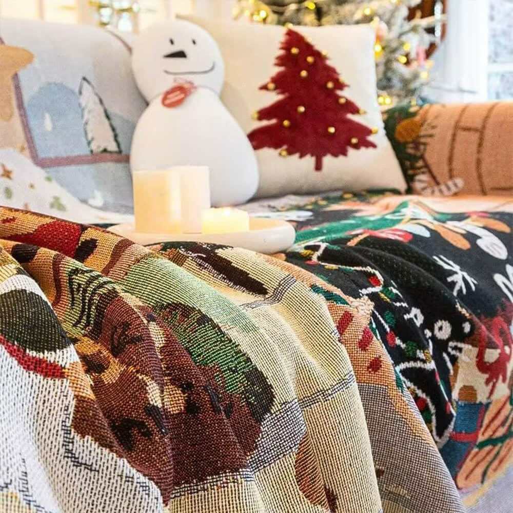 Christmas Sofa Cover, Machine Washable Couch Cover for Christmas Decor – image 6