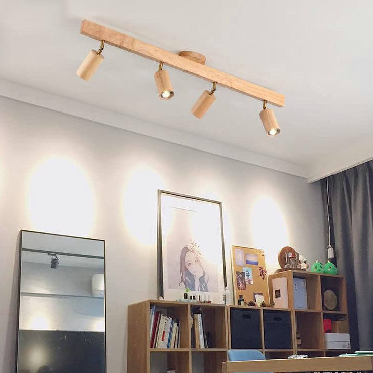 Natural Harmony | Flush Mount Ceiling Light Fixture with Dual LED Illumination | Japanese Wooden Design for Cozy Spaces 5
