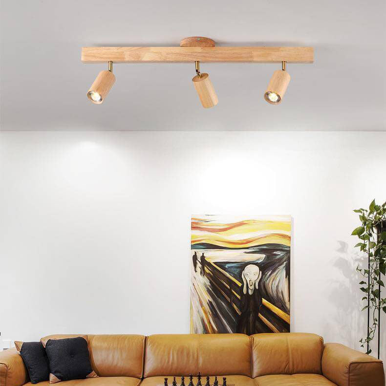 Natural Harmony | Flush Mount Ceiling Light Fixture with Dual LED Illumination | Japanese Wooden Design for Cozy Spaces 7