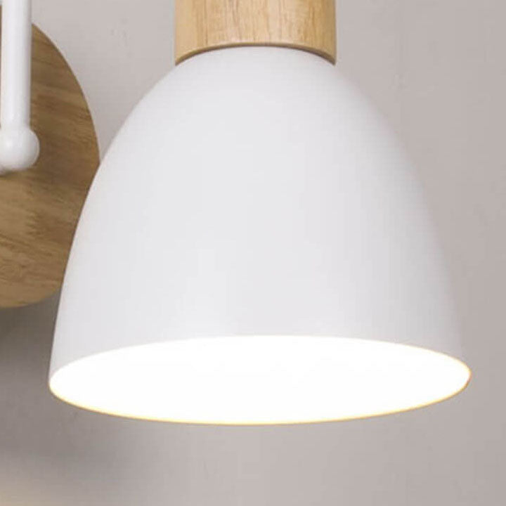 NordicAura | Stylish Elegant Wooden Dome Wall Light with Pull Switch 3