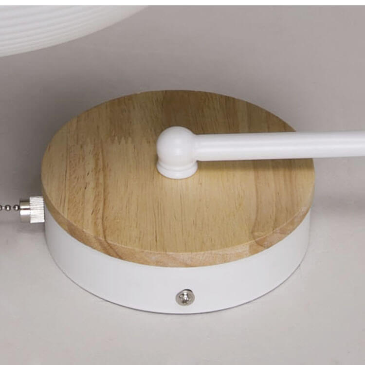 NordicAura | Stylish Elegant Wooden Dome Wall Light with Pull Switch 4