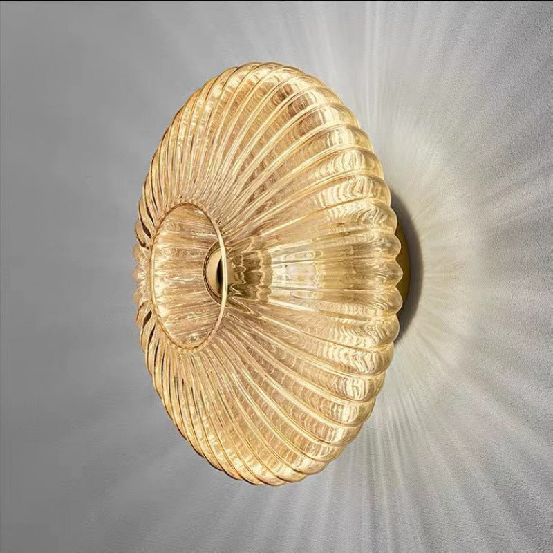 NordicGlow | Elegant Vintage Ribbed Glass Wall Sconce Lighting 4
