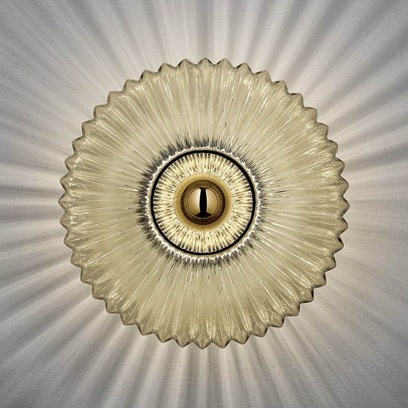 NordicGlow | Elegant Vintage Ribbed Glass Wall Sconce Lighting 8