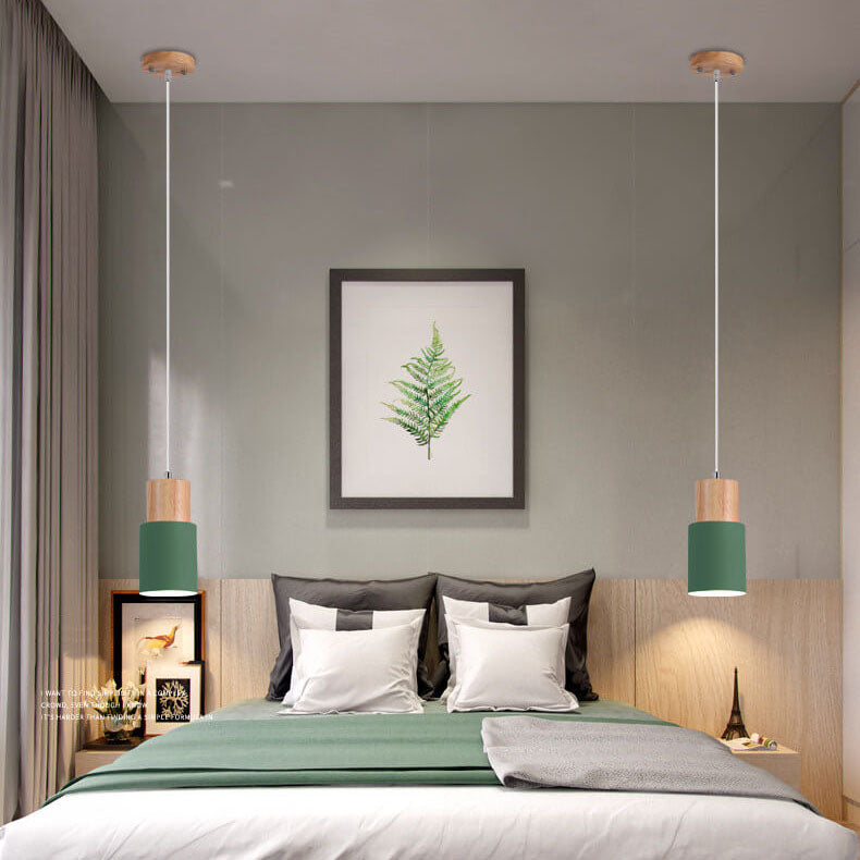 NordicWood | Elegant Minimalist LED Cylinder Pendant Light 4