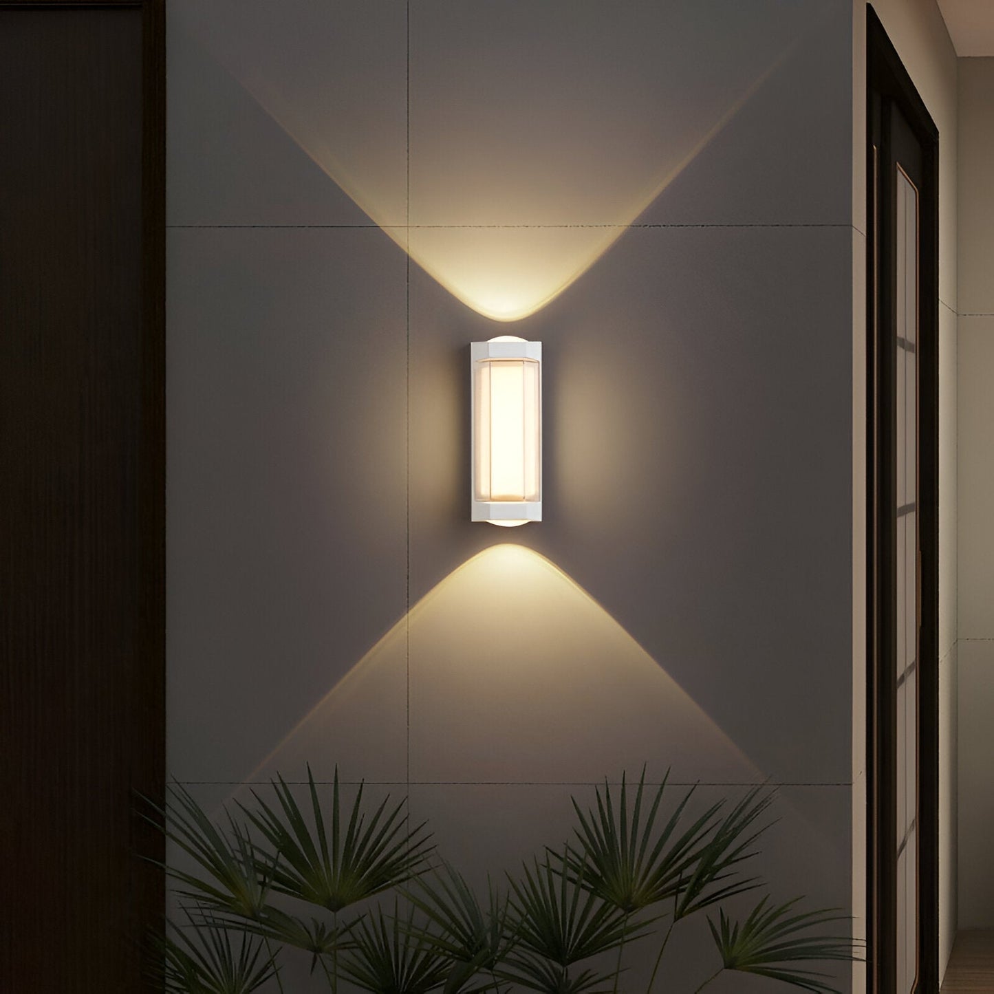 Nordic Minimalist | Outdoor Wall Lantern with Up-and-Down LED Effect | Durable Acrylic for Elegant Exterior Illumination 7