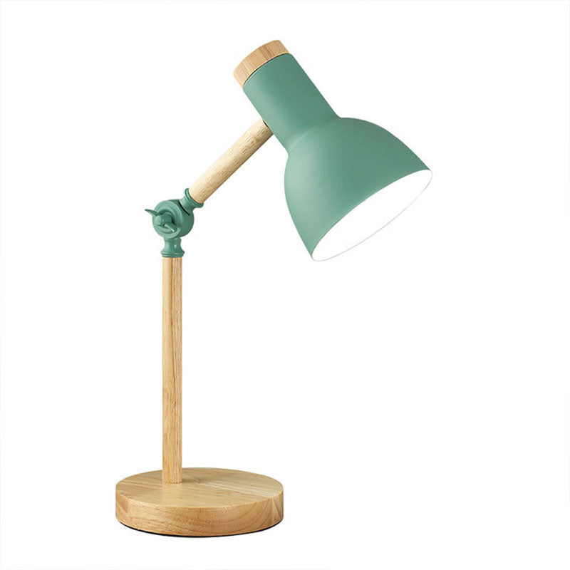 Nordic Style | Table Lamp with Semi-Circular Design & Adjustable Brightness | Elegant Wood Base for Cozy Ambiance 1