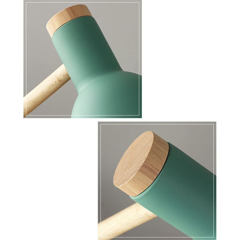 Nordic Style | Table Lamp with Semi-Circular Design & Adjustable Brightness | Elegant Wood Base for Cozy Ambiance 8