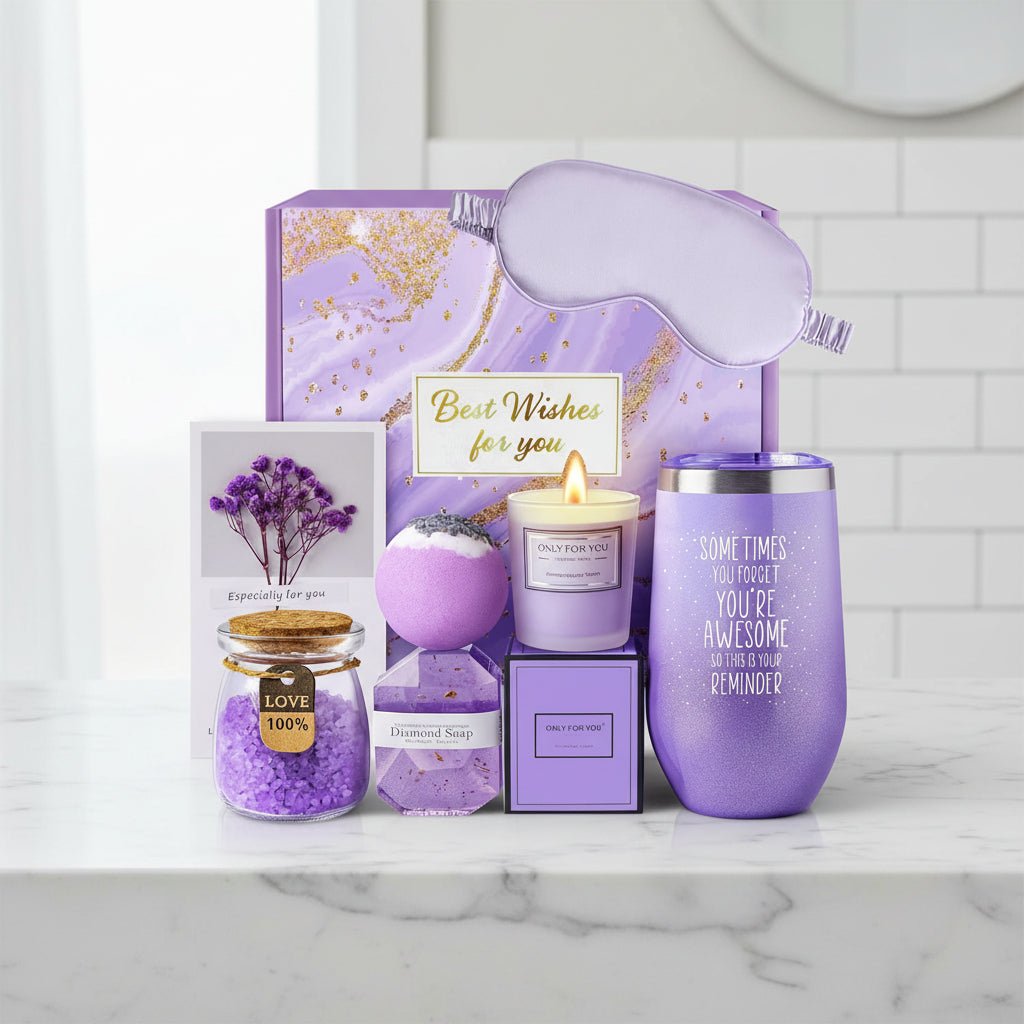 Luxury Bath Gift Set, Pamper Gift Set with Bath and Care Products, Spa Gift with Aromatherapy, Pamper Hamper_00