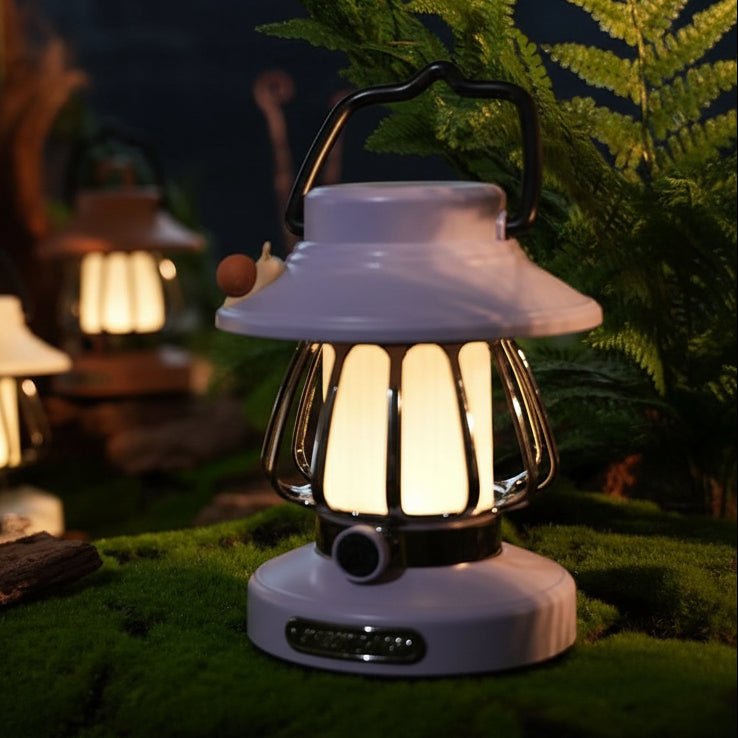 Night Light for Tent and Camping, Rechargeable Camping Light, Portable Battery Lamp, Retro Cordless Lamp with Warm LED_01