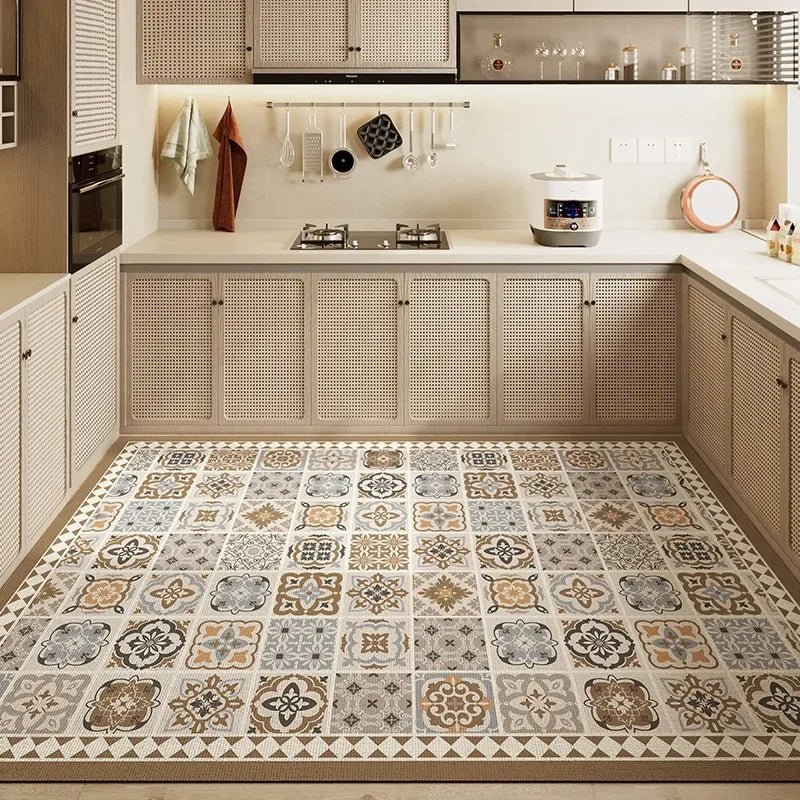 Anti Fatigue Kitchen Mats, Waterproof PVC Kitchen Rug Runner, Oil Resistant Anti Slip Mat for Kitchen Floor_04