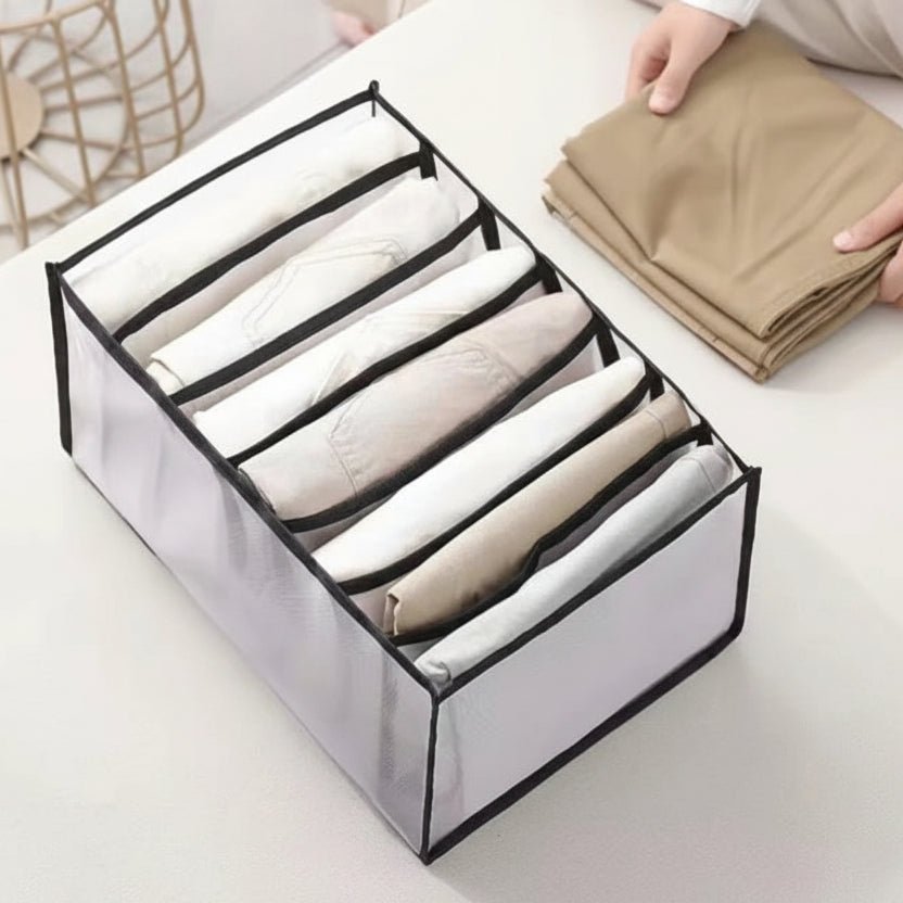 Drawer Organizer for Underwear, Wardrobe Organisers with Grid Compartments, Fabric Clothes Organiser for Socks and Bras_19