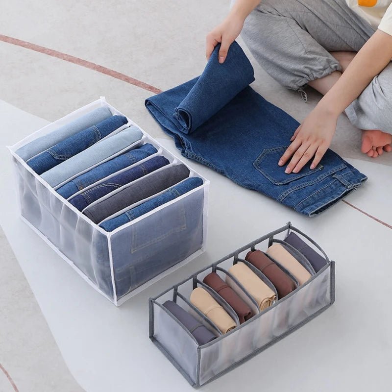 Drawer Organizer for Underwear, Wardrobe Organisers with Grid Compartments, Fabric Clothes Organiser for Socks and Bras_04