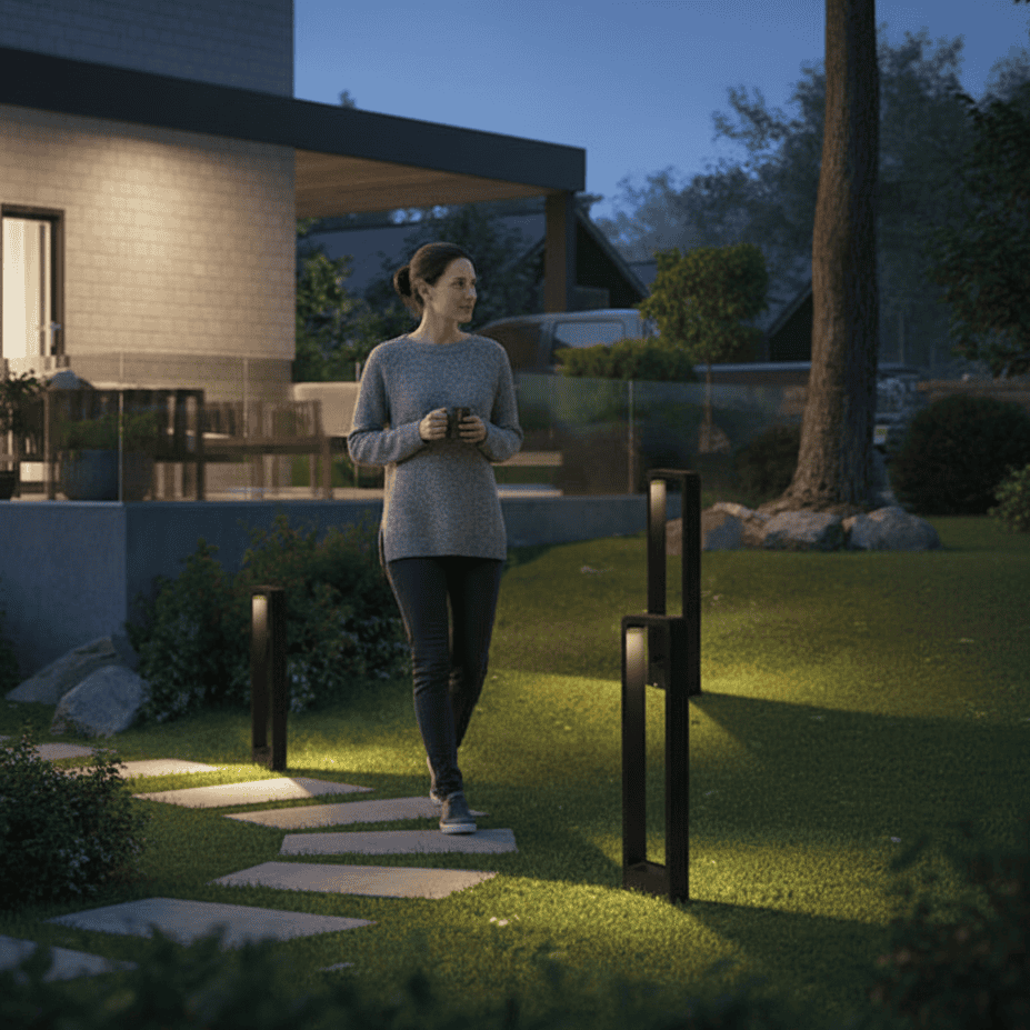Outdoor Lights, LED Bollard Light for Garden Path and Driveway, Outdoor Garden Lights IP65 with Ground Spike_06