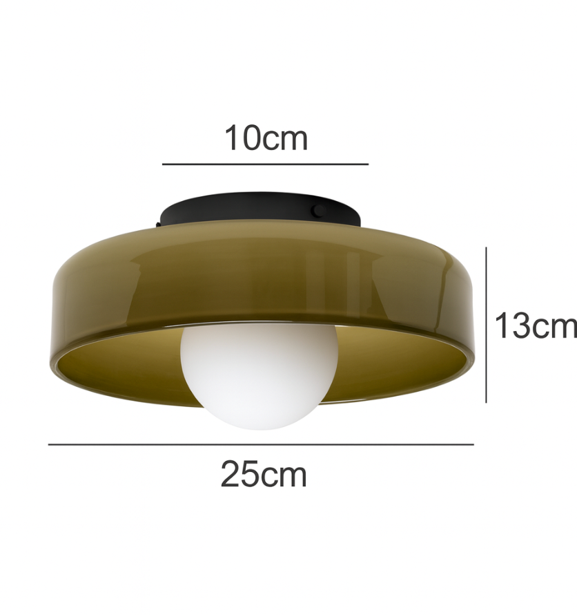 OliveGlow | Elegant Modern Glass Disc LED Wall Ceiling Light 5