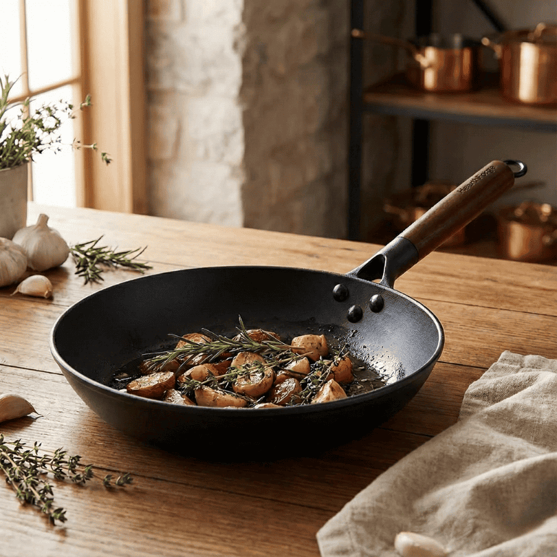 Non Stick Frying Pans, Induction Hob Frying Pan 27 to 33 cm, Healthy Cooking Pan for Oven and Open Fire_00
